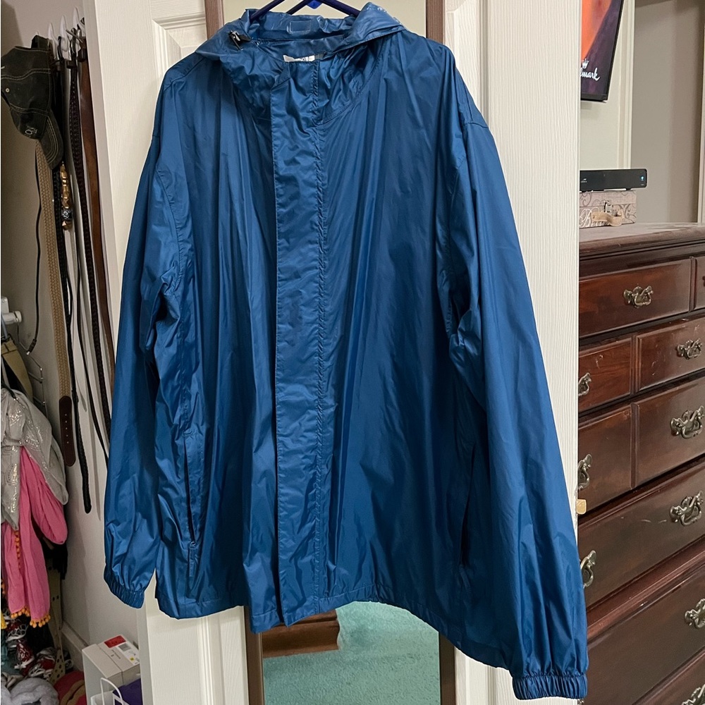 Raincoat size 3X teal blue